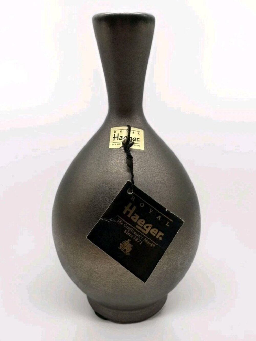 Vintage Royal Haeger Metallic Copper Glazed Ceramic Decorative Vase NWT MCM Boho